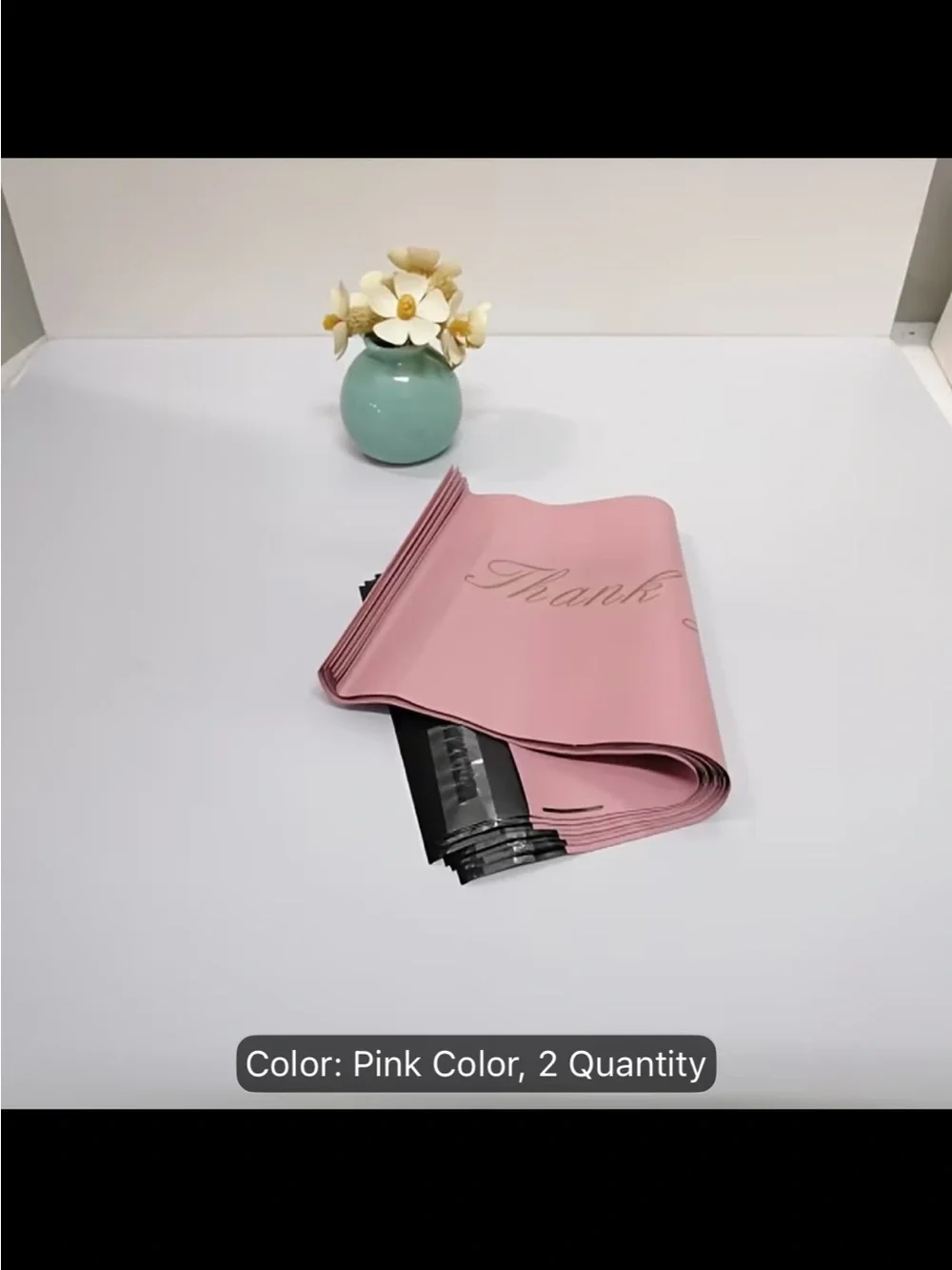 Pink Thank You Mailer Bags - Pack of 10 5.9”x10.63”